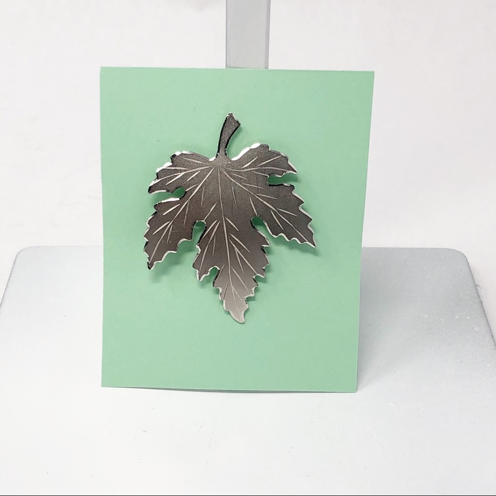D.C.J Stirling Silver Maple Leaf Brooch